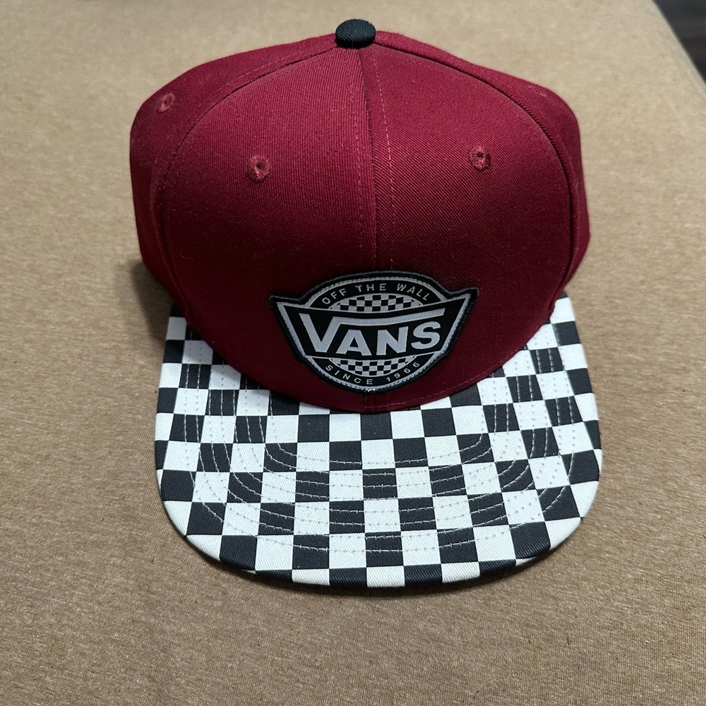 Vans Red and Black Hat with Signature Style